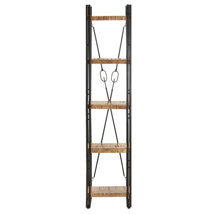 bogreol med 5 hylder 40x30x180 cm massivt mangotræ