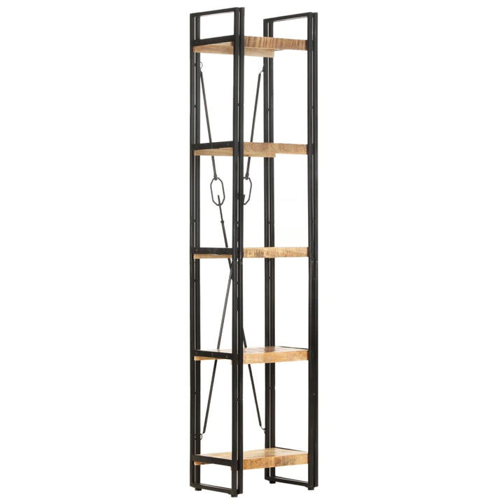 bogreol med 5 hylder 40x30x180 cm massivt mangotræ