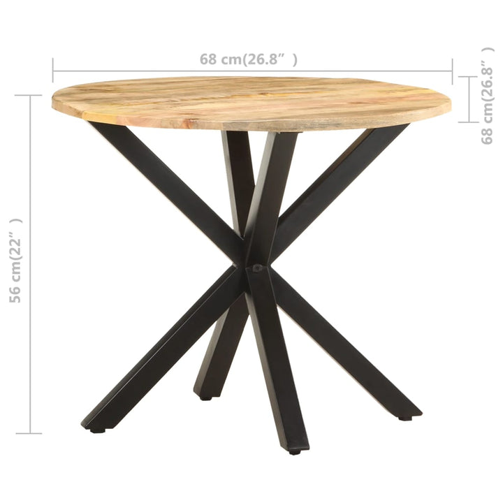 sidebord 68x68x56 cm massivt mangotræ