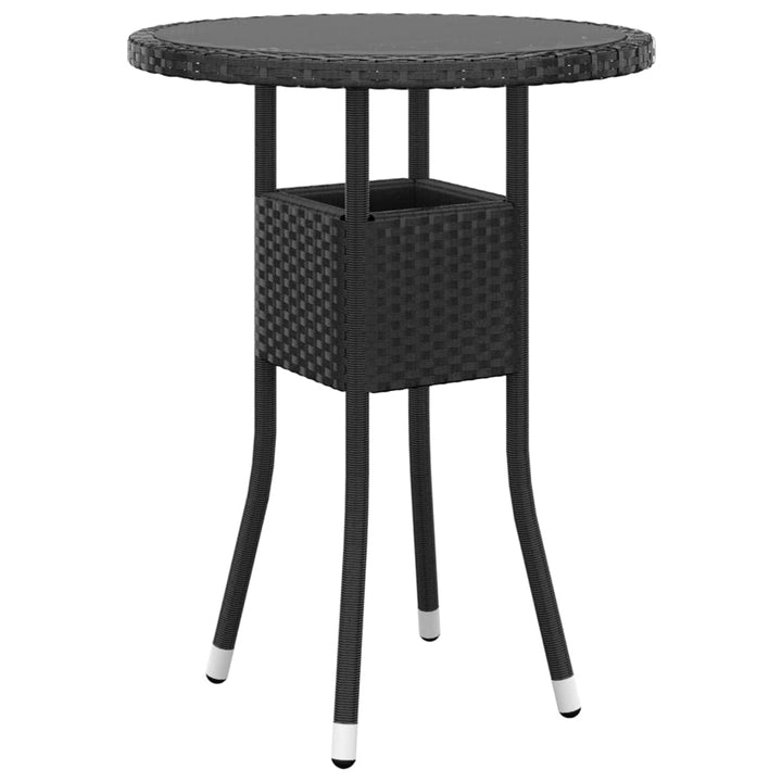bistrosæt til haven 3 dele polyrattan sort
