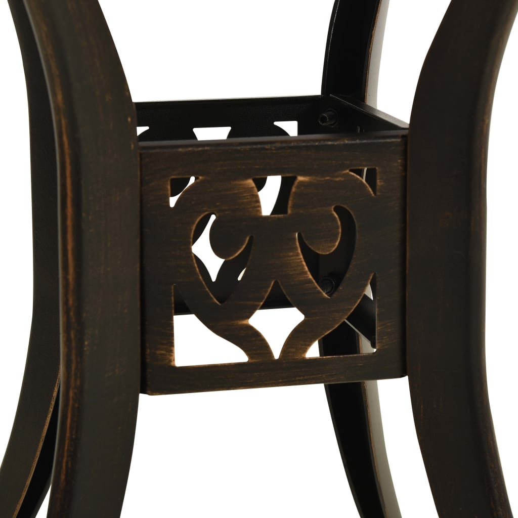 havebord 78x78x72 cm støbt aluminium bronzefarvet