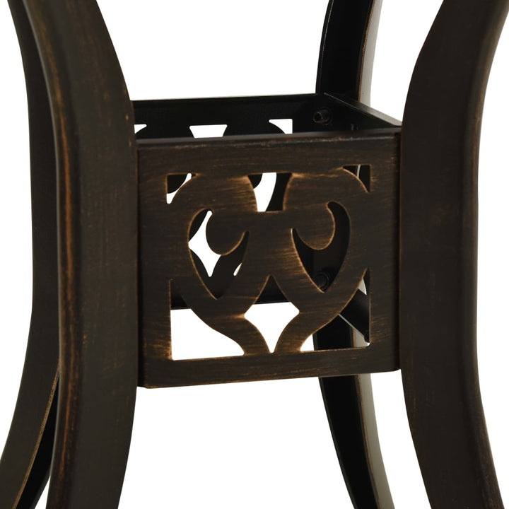 havebord 78x78x72 cm støbt aluminium bronzefarvet