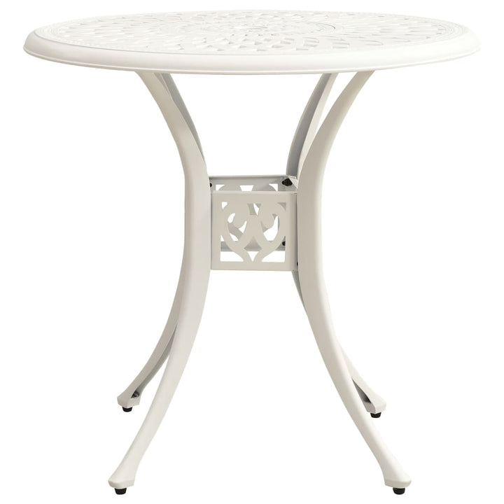 havebord 78x78x72 cm støbt aluminium hvid