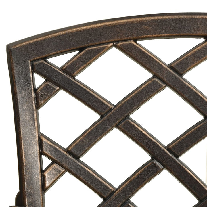 bistrosæt 3 dele støbt aluminium bronzefarvet