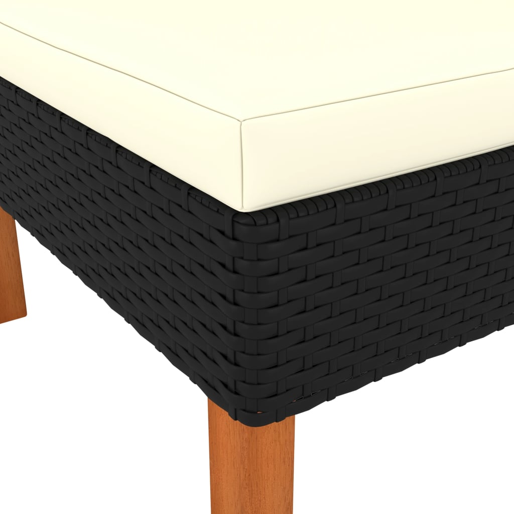 hjørnedele til sofa 2 stk. polyrattan og massivt eukalyptustræ