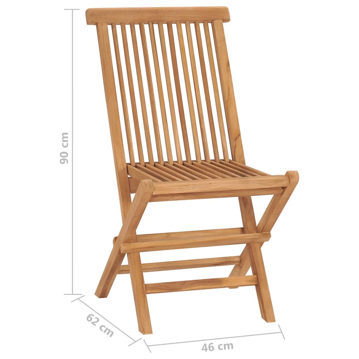 foldbare havestole 2 stk. massivt teaktræ