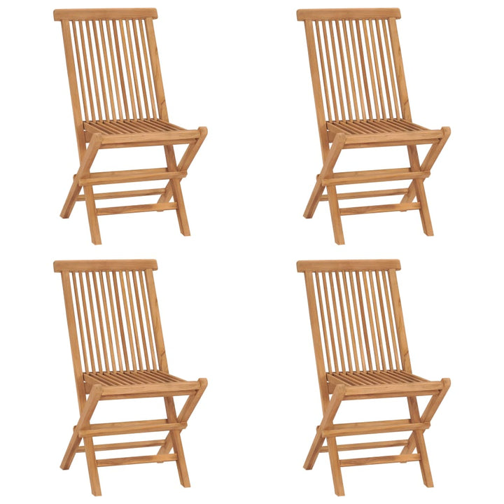 foldbare havestole 4 stk. massivt teaktræ