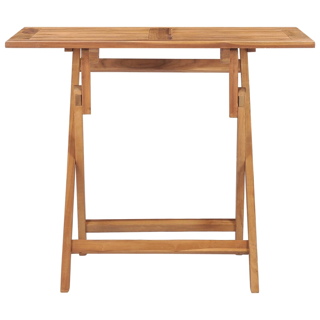 foldbart havebord 90x60x75 cm massivt teaktræ
