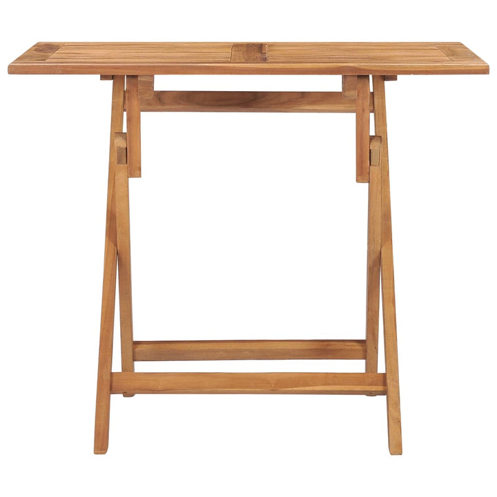 foldbart havebord 90x60x75 cm massivt teaktræ