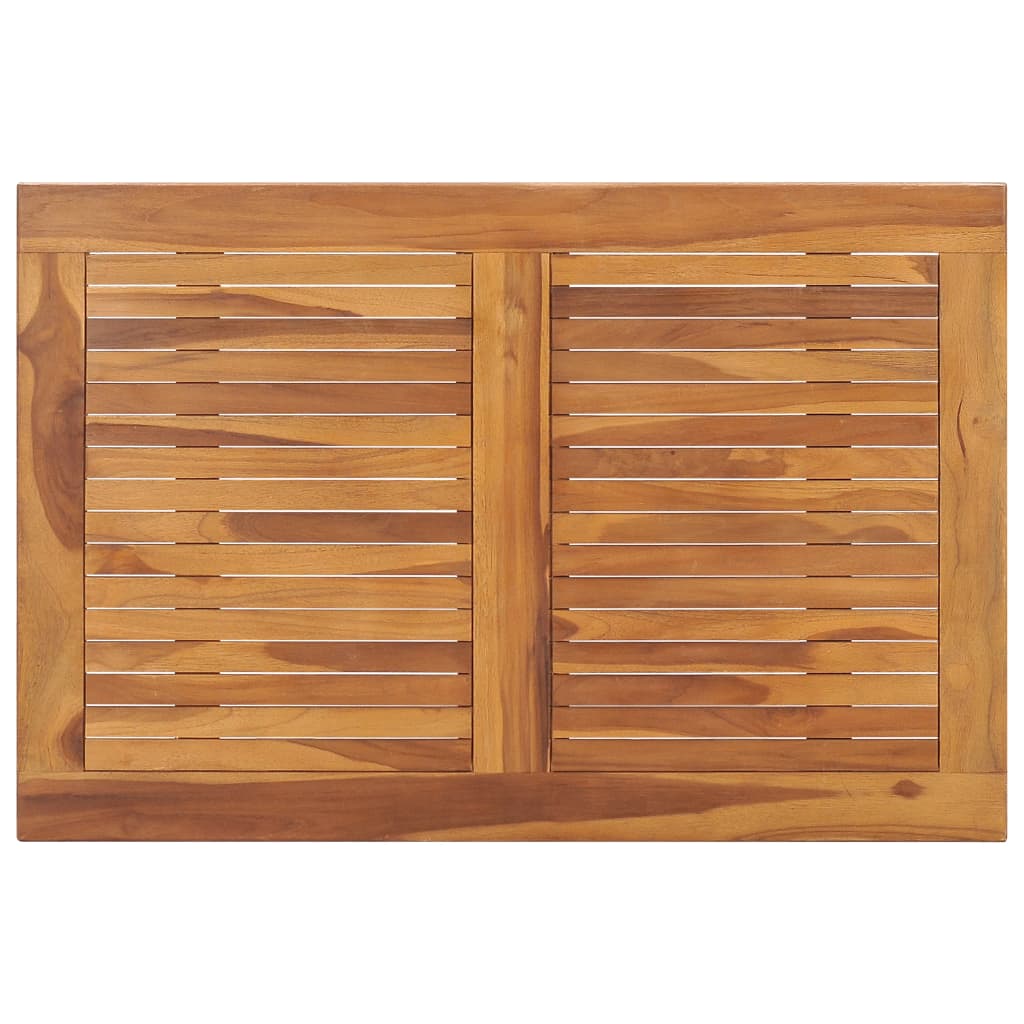 foldbart havebord 90x60x75 cm massivt teaktræ