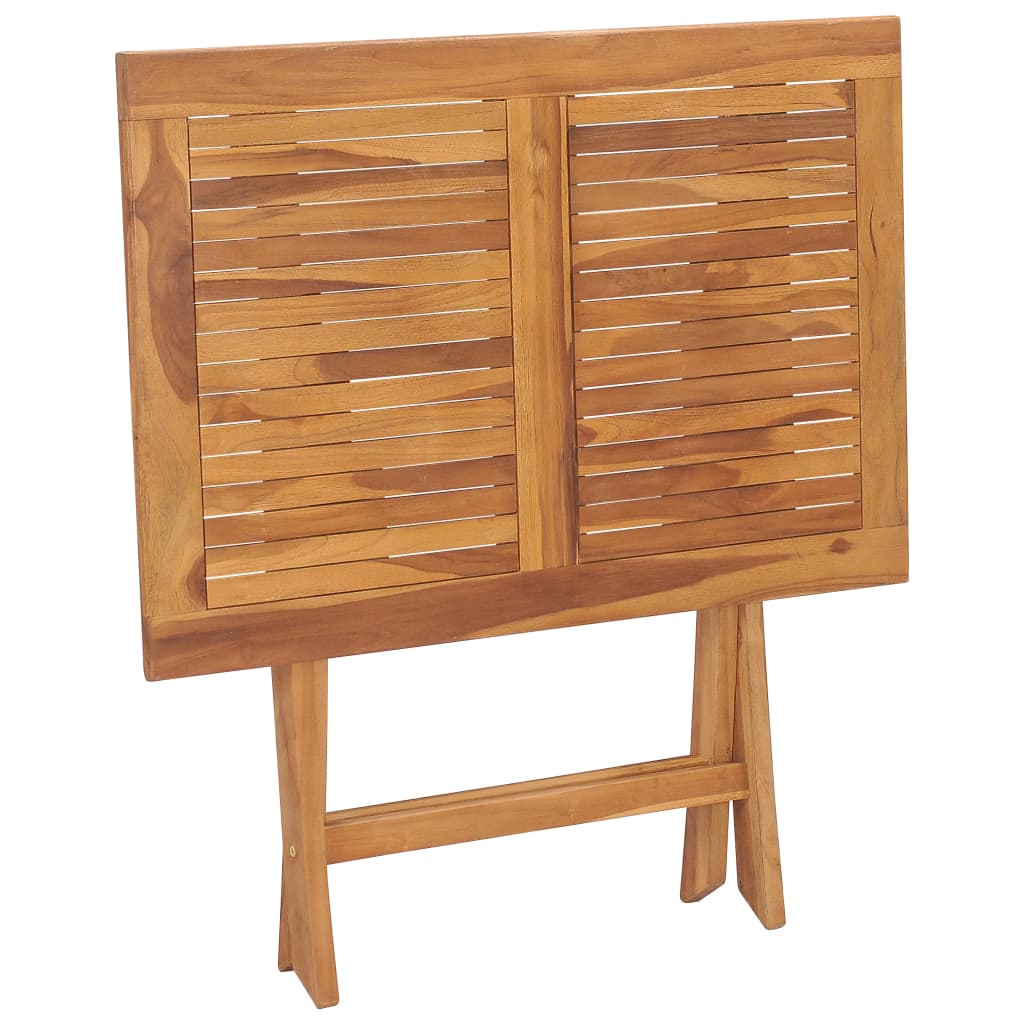 foldbart havebord 90x60x75 cm massivt teaktræ