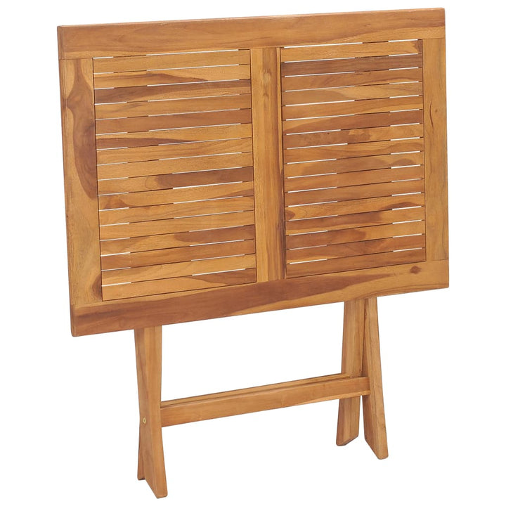 foldbart havebord 90x60x75 cm massivt teaktræ