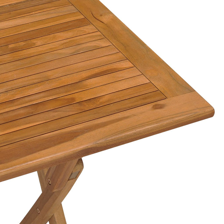 foldbart havebord 90x60x75 cm massivt teaktræ
