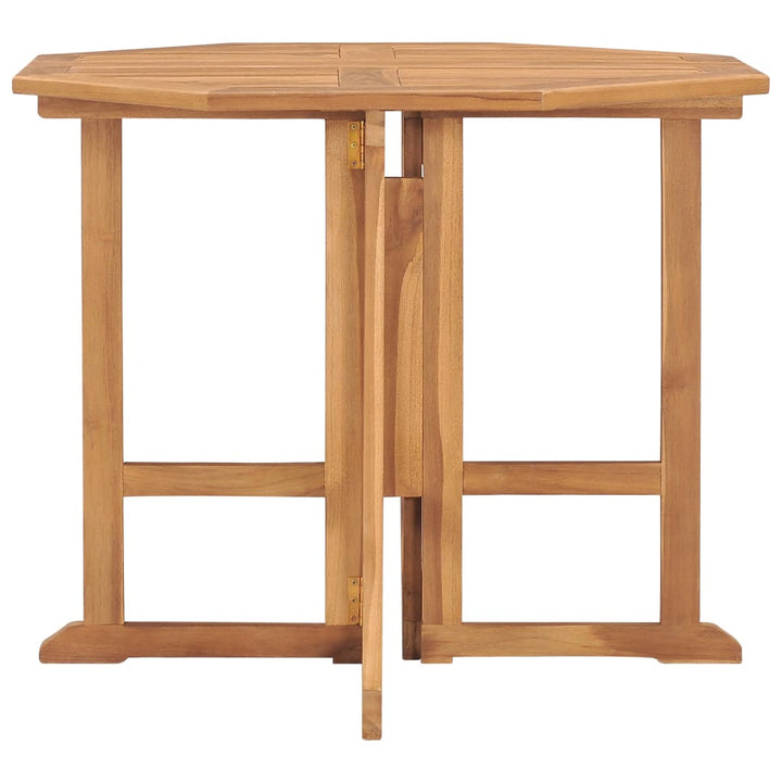 foldbart havebord 90x90x75 cm massivt teaktræ
