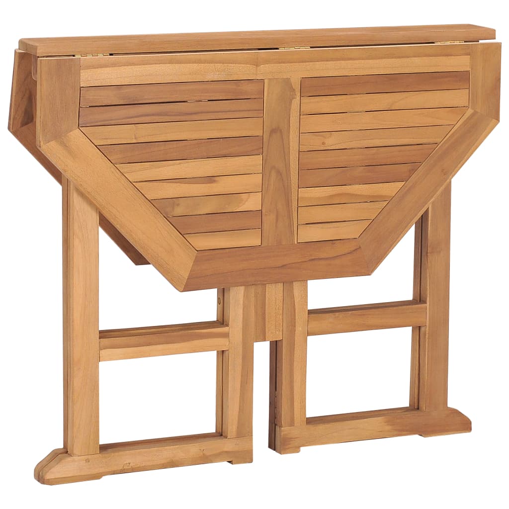 foldbart havebord 90x90x75 cm massivt teaktræ