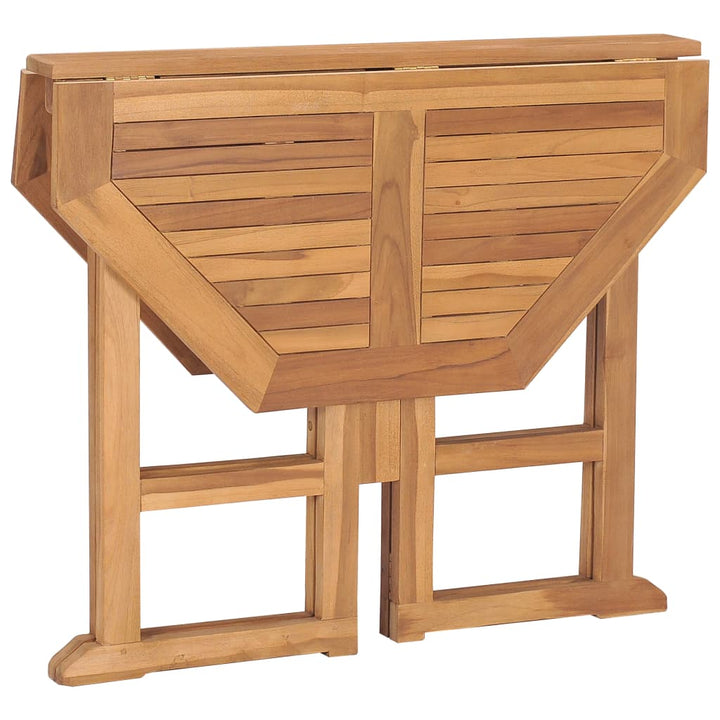 foldbart havebord 90x90x75 cm massivt teaktræ
