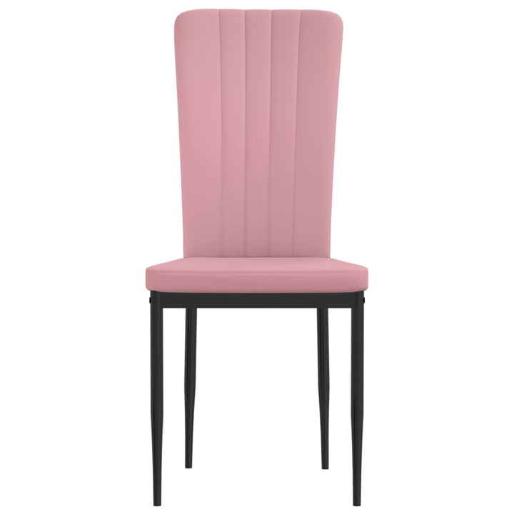 spisebordsstole 4 stk. velour lyserød