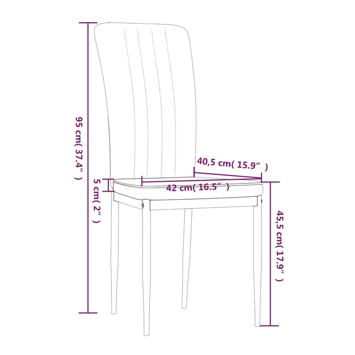 spisebordsstole 4 stk. velour sort