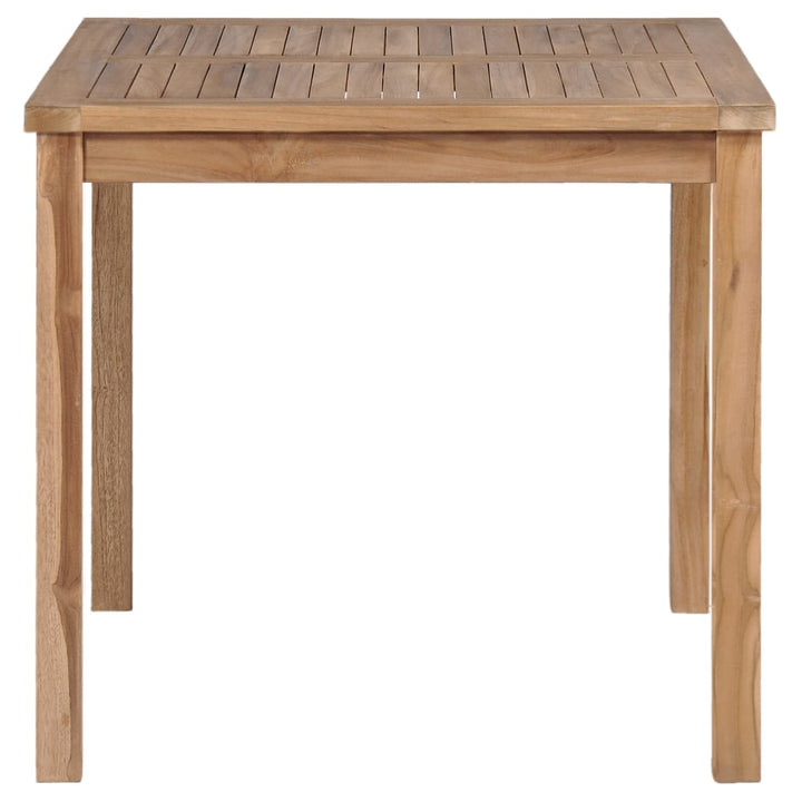 5-delt havespisesæt 80x80 cm massivt teaktræ