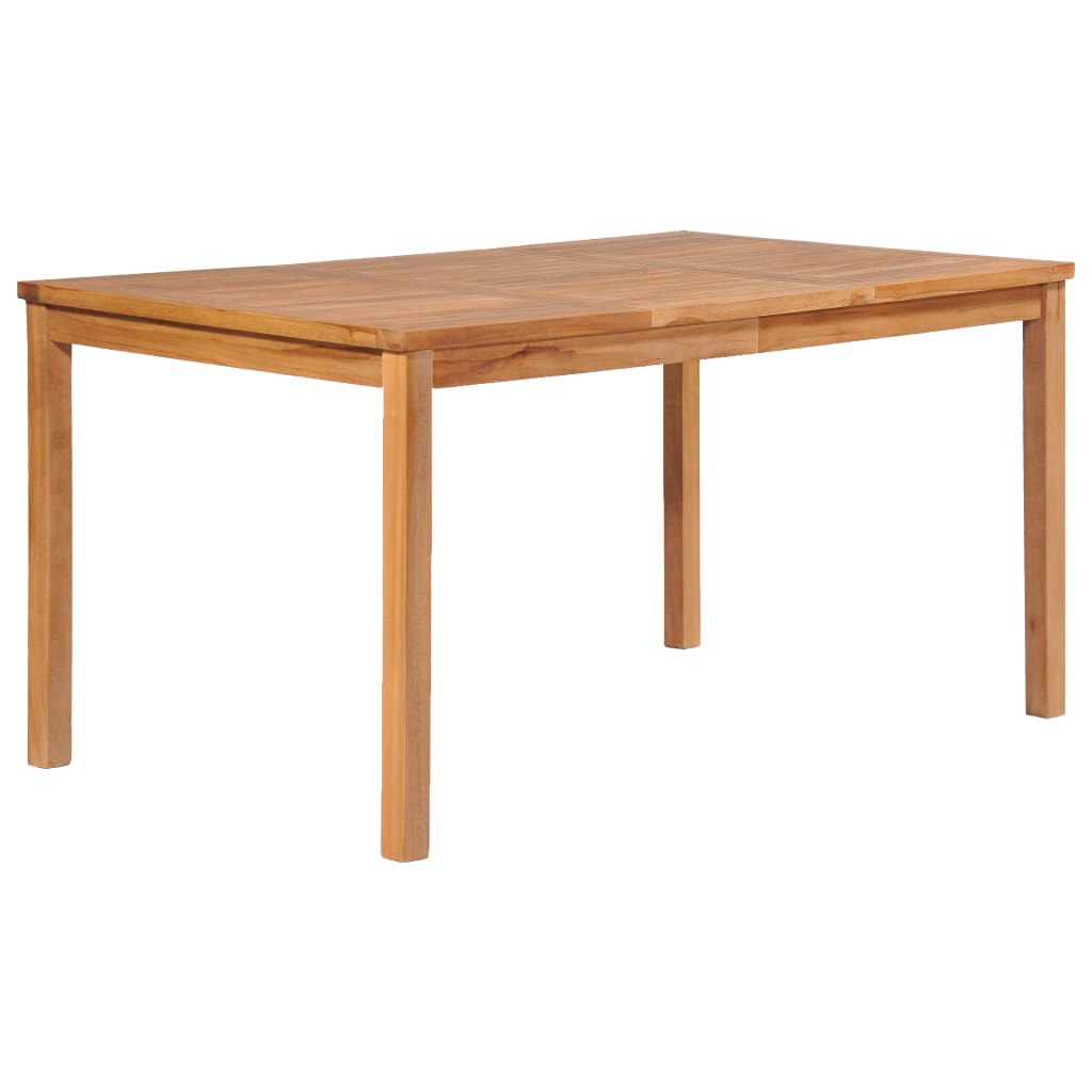 5-delt havespisesæt 150x90 cm massivt teaktræ