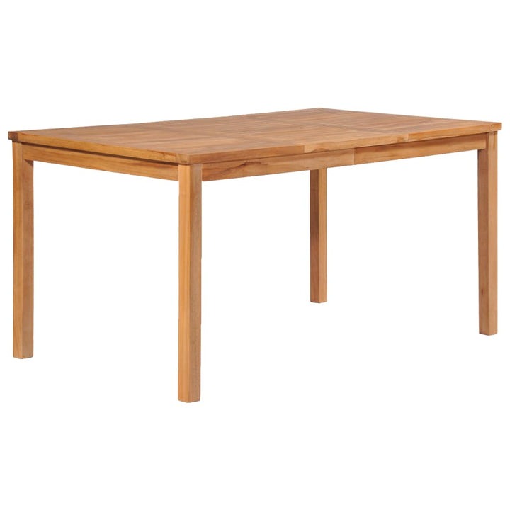 5-delt havespisesæt 150x90 cm massivt teaktræ
