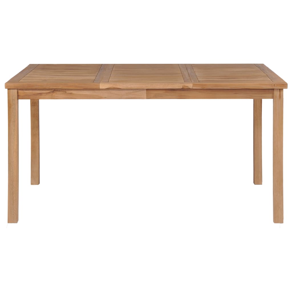 5-delt havespisesæt 150x90 cm massivt teaktræ
