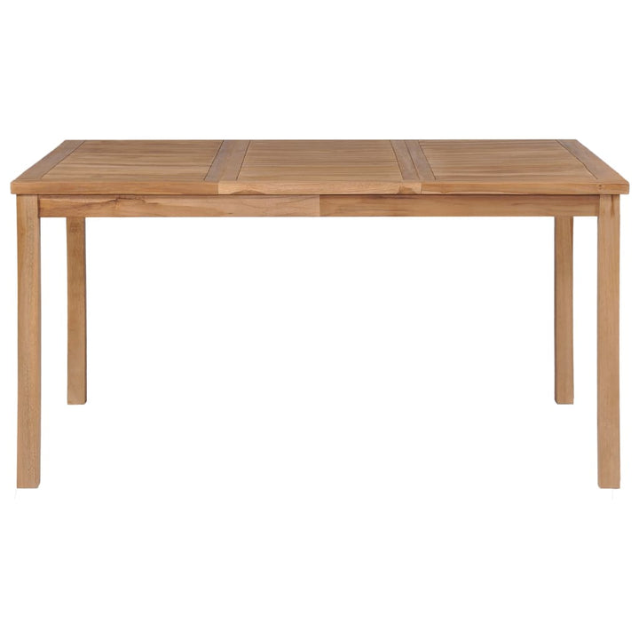 5-delt havespisesæt 150x90 cm massivt teaktræ