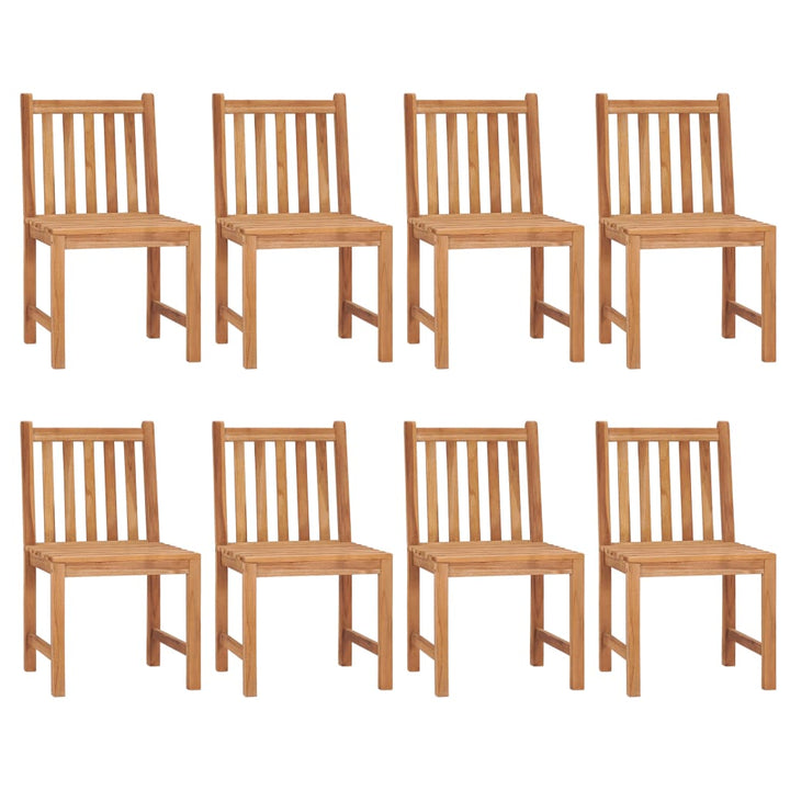 9-delt havespisesæt 200x100 cm massivt teaktræ