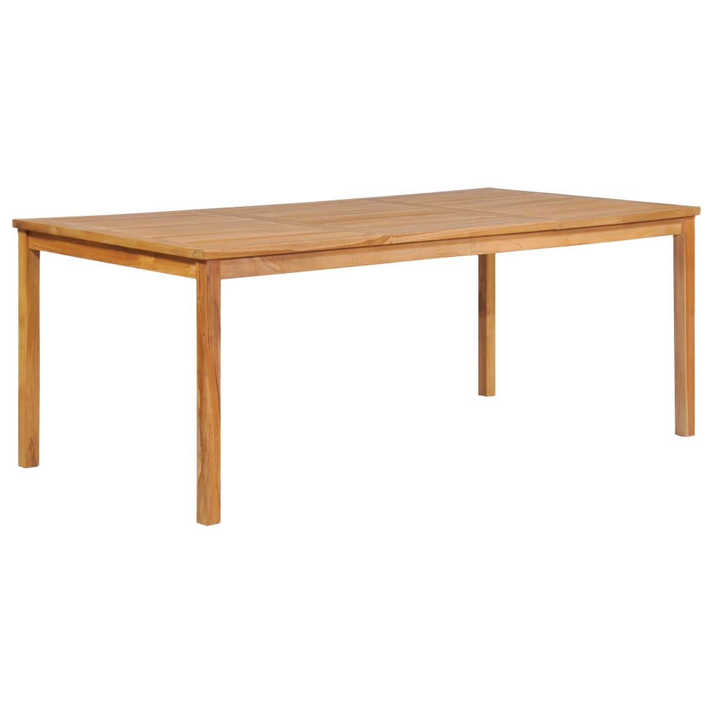 9-delt havespisesæt 200x100 cm massivt teaktræ