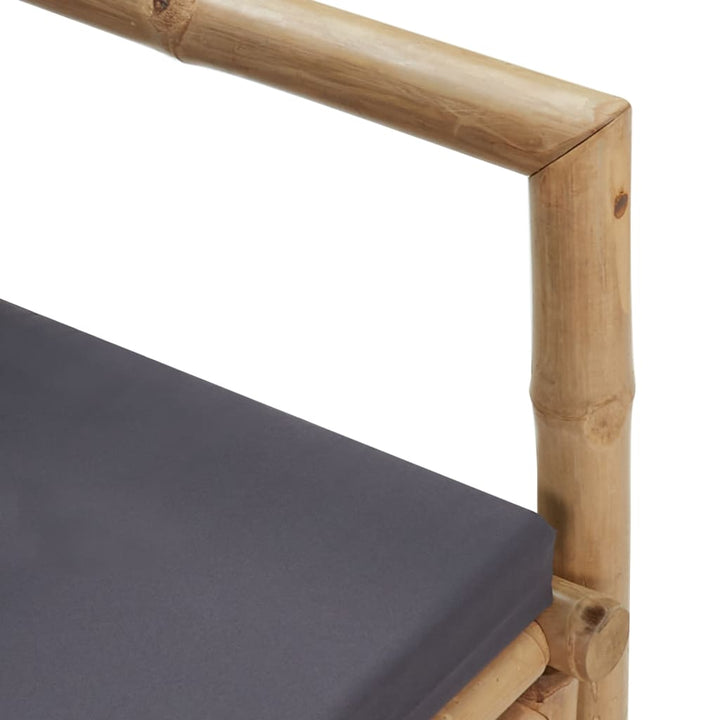 havestole 2 stk. med hynder bambus