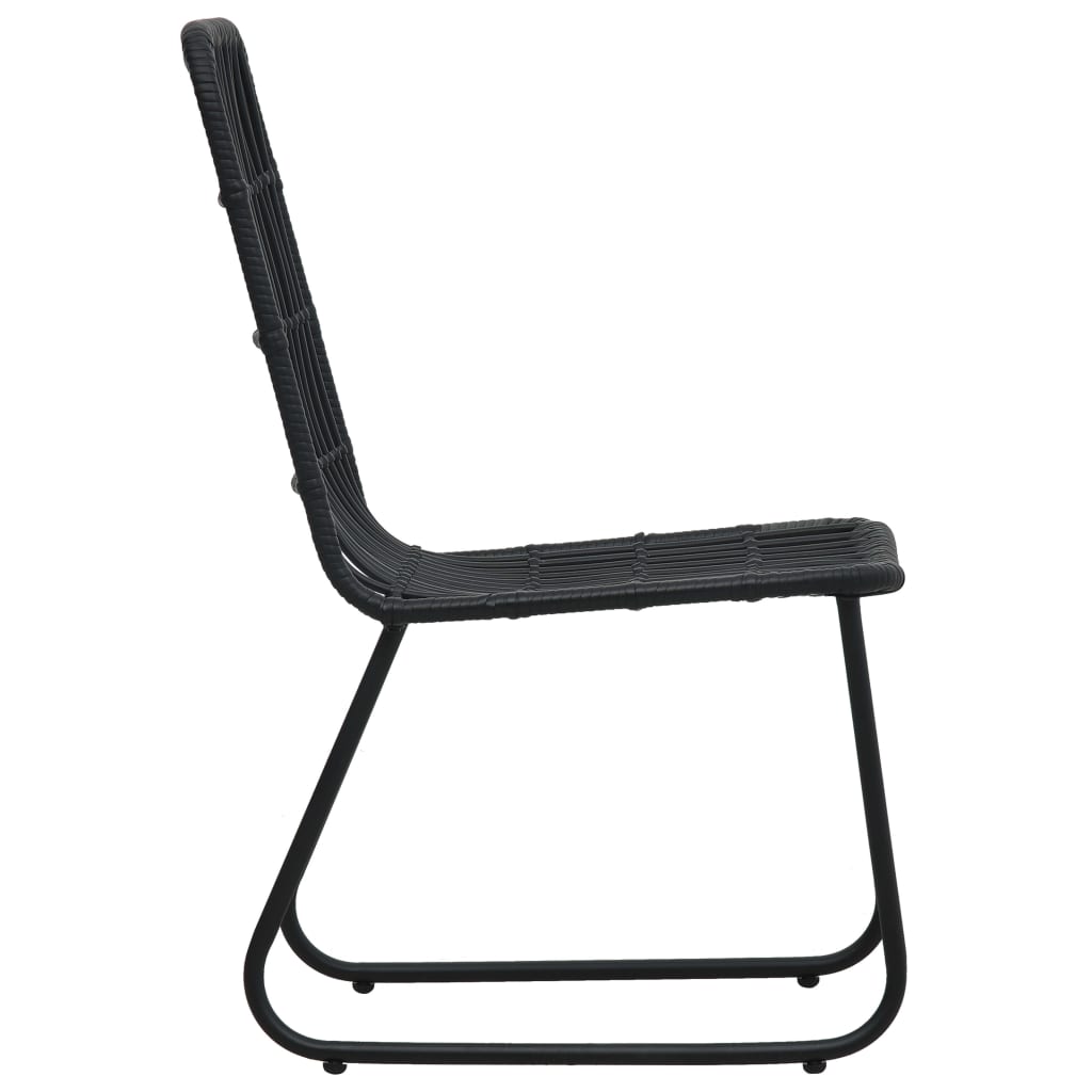udendørs spisebordssæt 9 dele polyrattan og glas