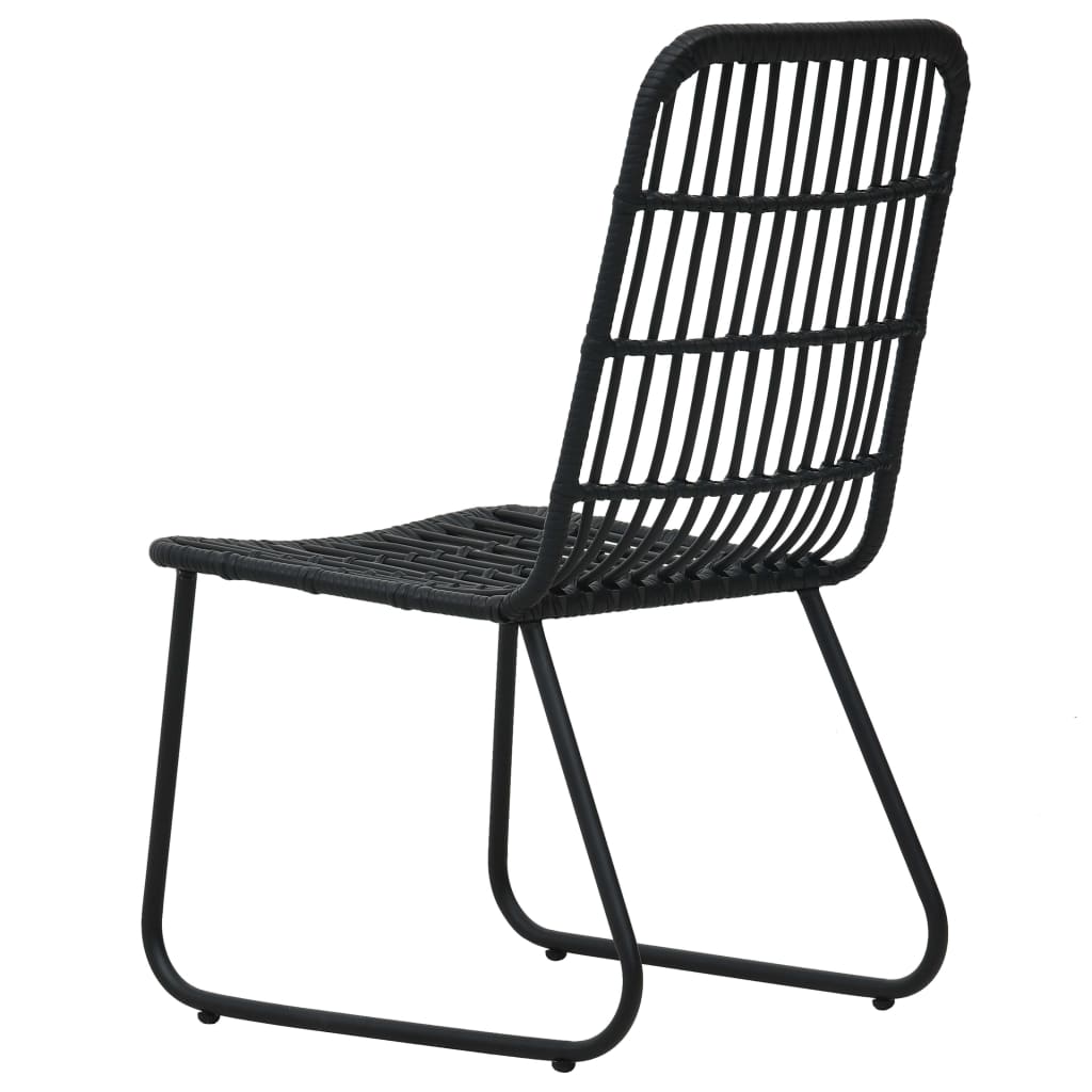udendørs spisebordssæt 9 dele polyrattan og glas