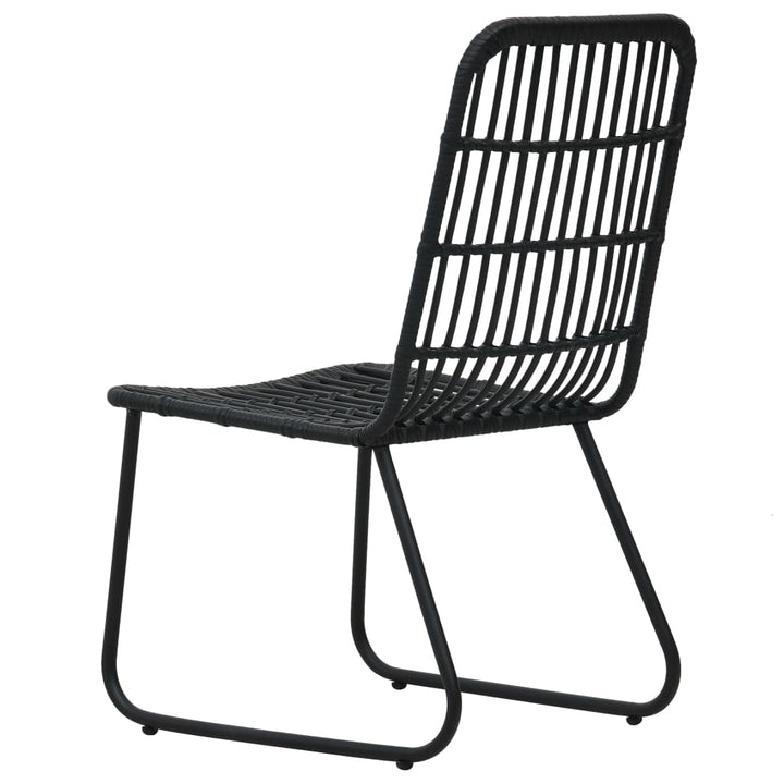 udendørs spisebordssæt 9 dele polyrattan og glas