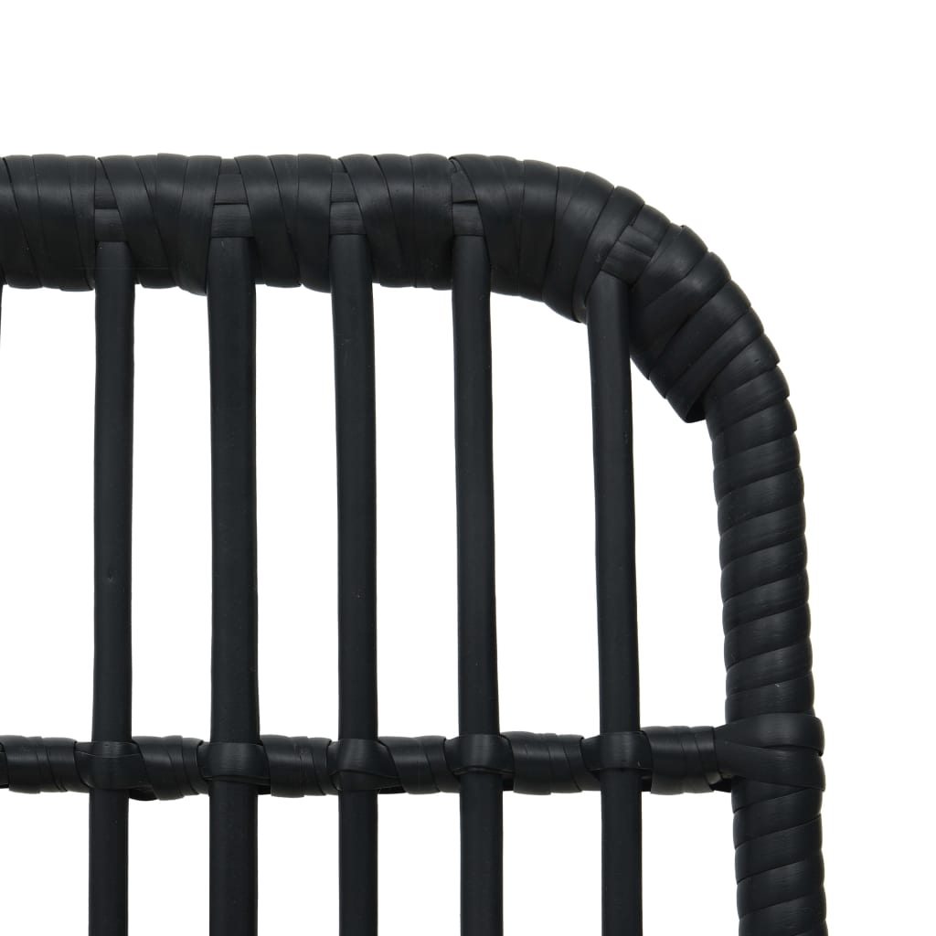 udendørs spisebordssæt 9 dele polyrattan og glas