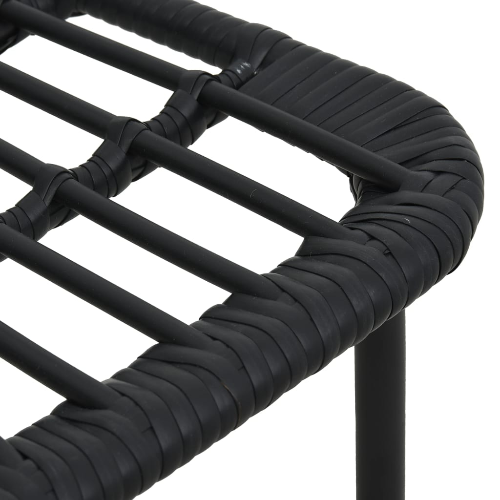 udendørs spisebordssæt 9 dele polyrattan og glas