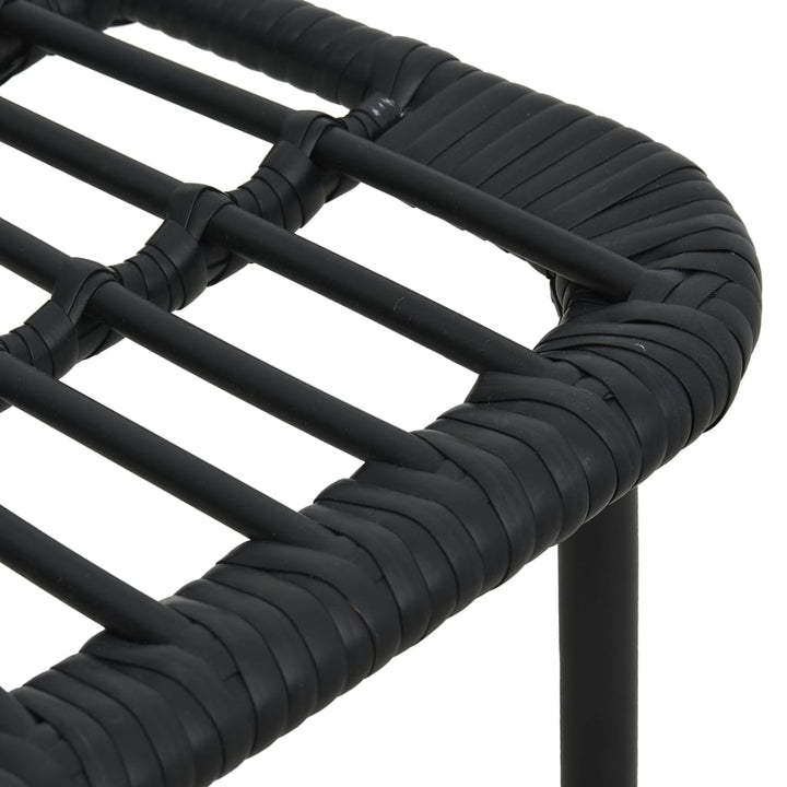 udendørs spisebordssæt 9 dele polyrattan og glas