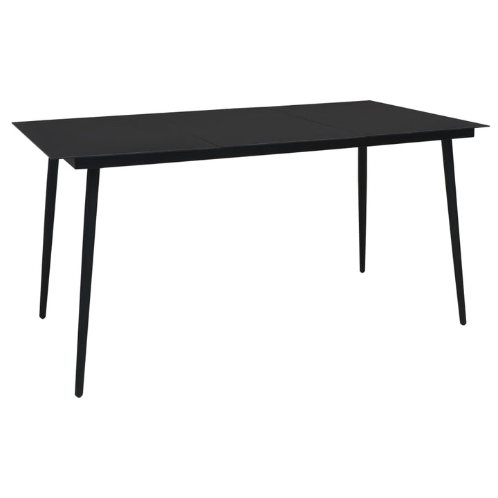 udendørs spisebordssæt 9 dele polyrattan og glas
