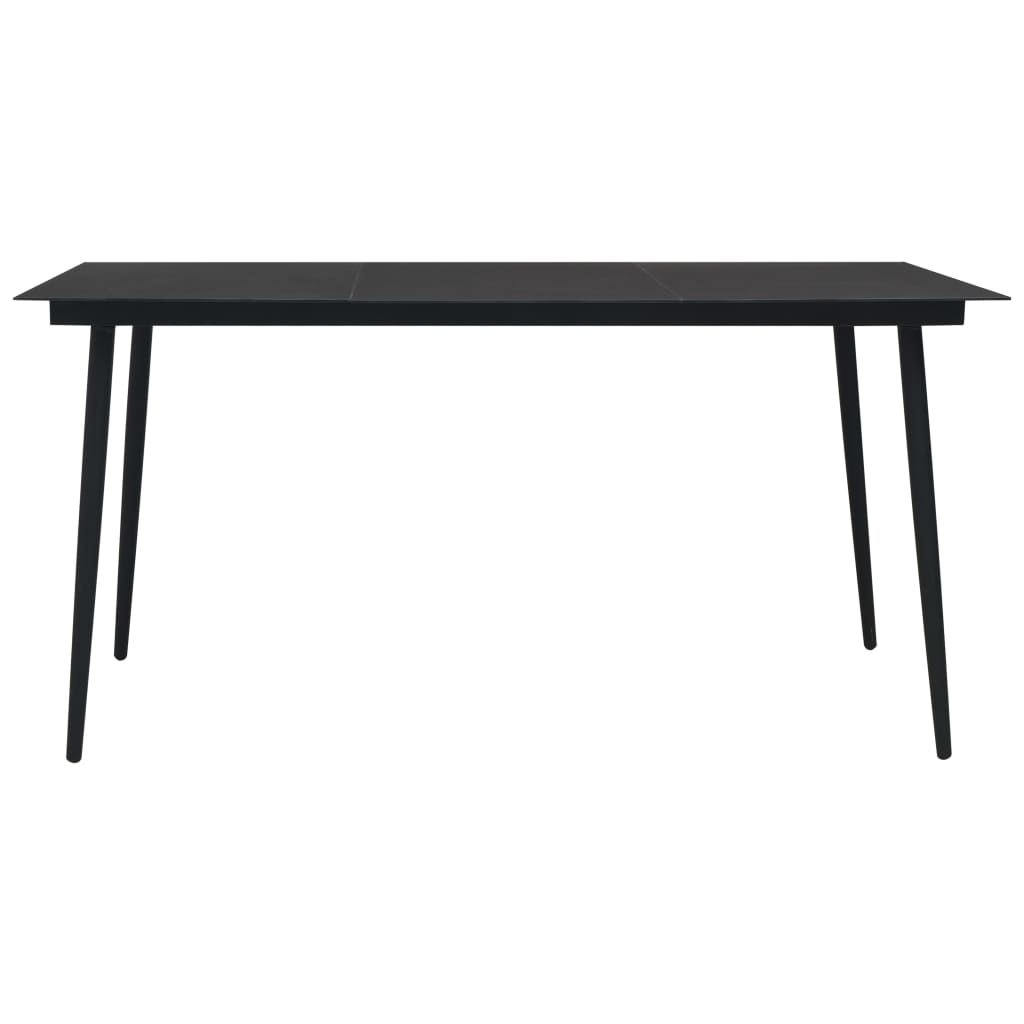 udendørs spisebordssæt 9 dele polyrattan og glas