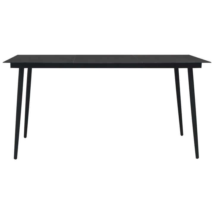 udendørs spisebordssæt 9 dele polyrattan og glas
