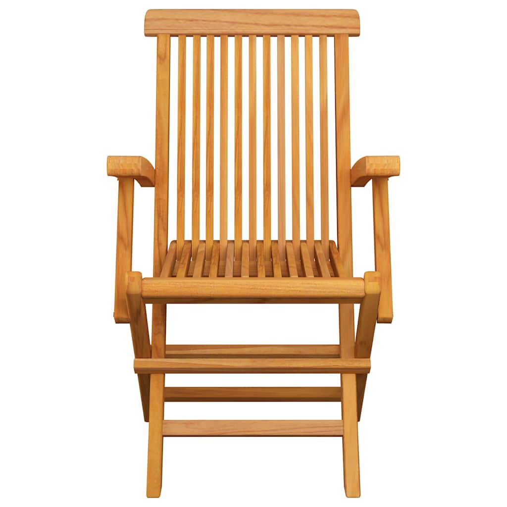 havestole med beige hynder 6 stk. massivt teaktræ