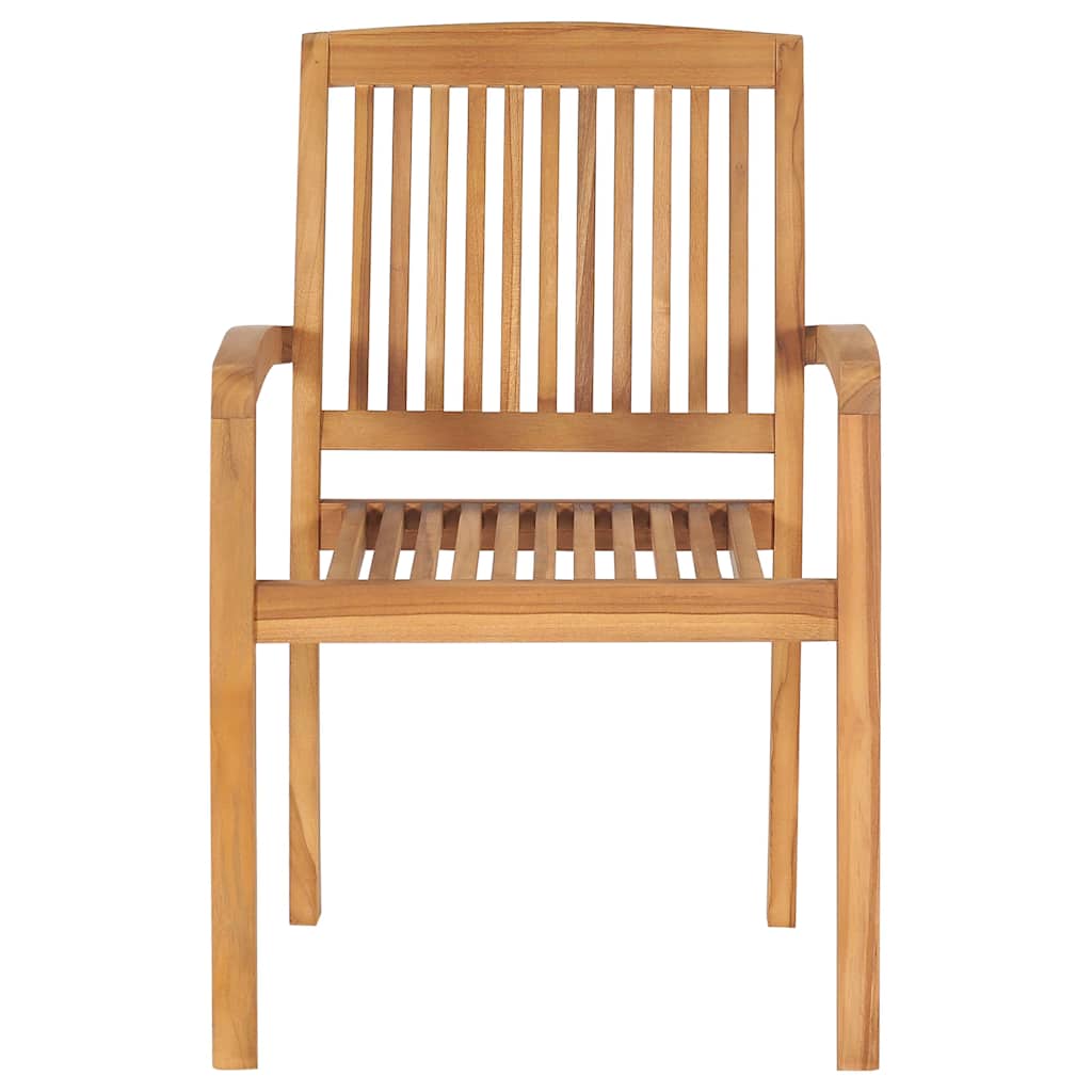 havestole 2 stk. med beige hynder massivt teaktræ
