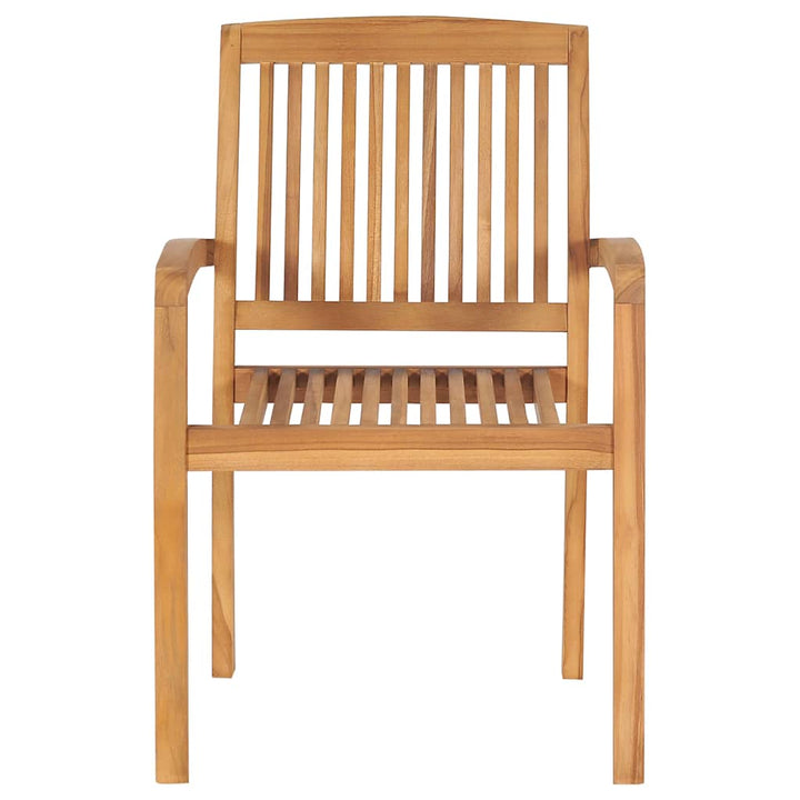 havestole 2 stk. med beige hynder massivt teaktræ