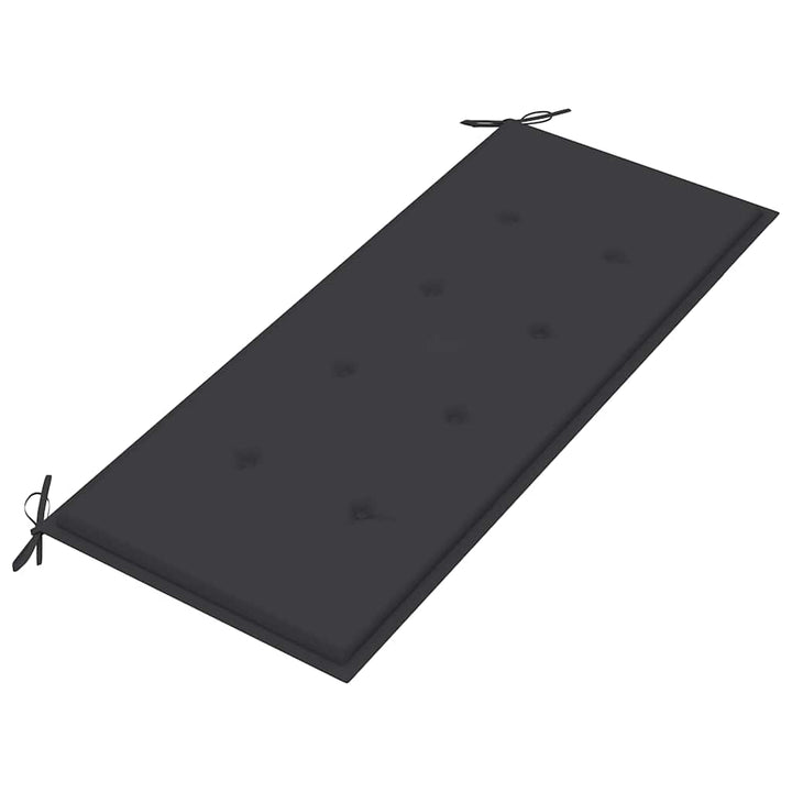 foldbar havebænk med hynde 118 cm bambus