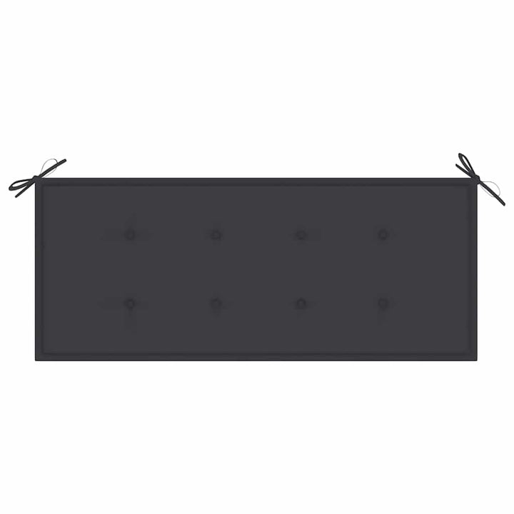 foldbar havebænk med hynde 118 cm bambus