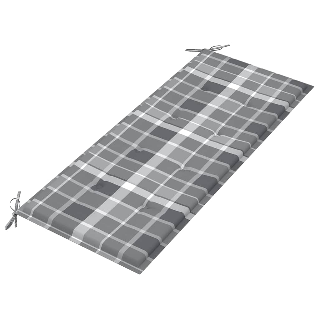 foldbar havebænk med hynde 118 cm bambus