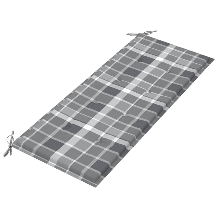 foldbar havebænk med hynde 118 cm bambus