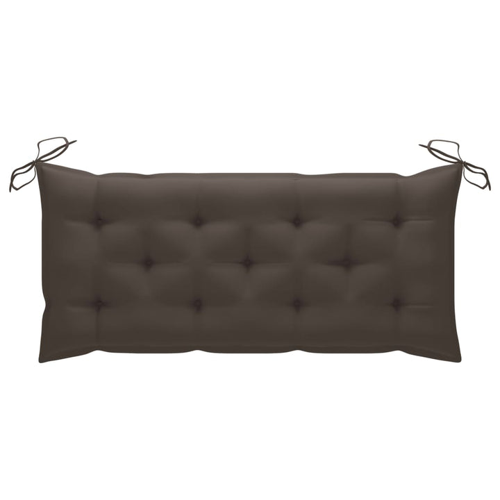foldbar havebænk med hynde 118 cm bambus