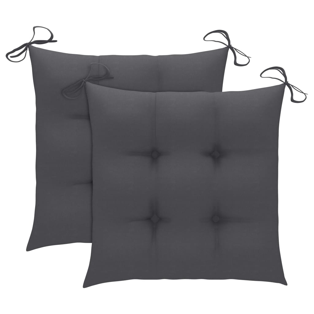 foldbare havestole 2 stk. med hynder bambus