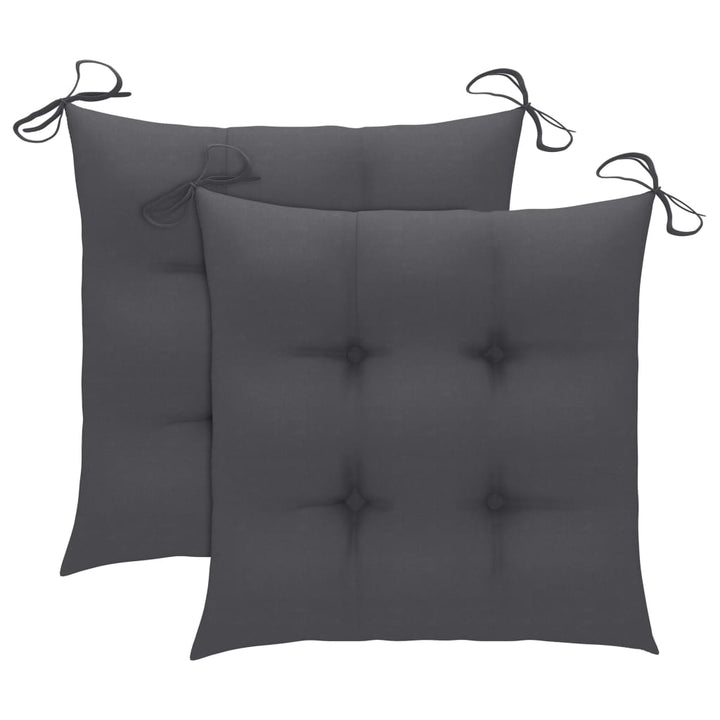 foldbare havestole 2 stk. med hynder bambus