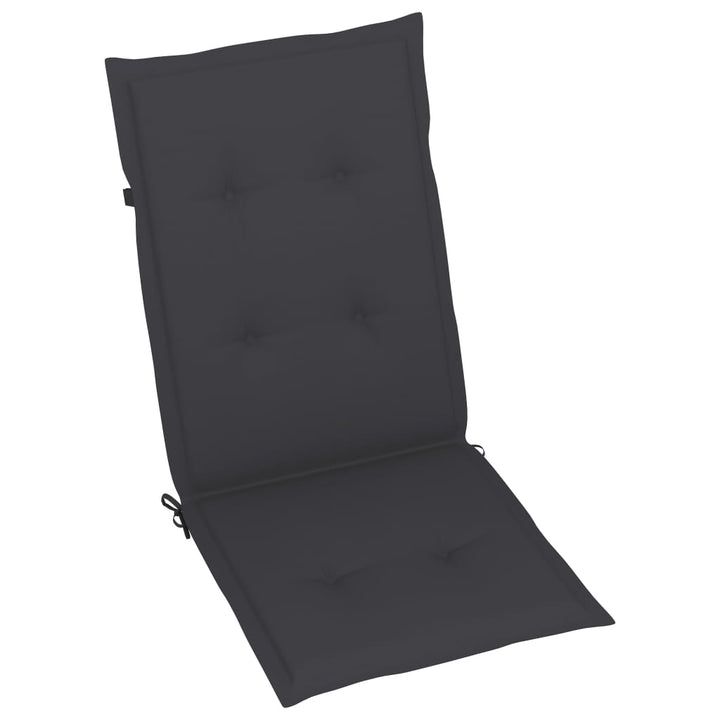foldbare havestole 6 stk. med hynder massivt akacietræ